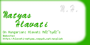 matyas hlavati business card